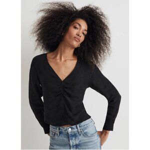 Madewell Black V-Neck Women's Top